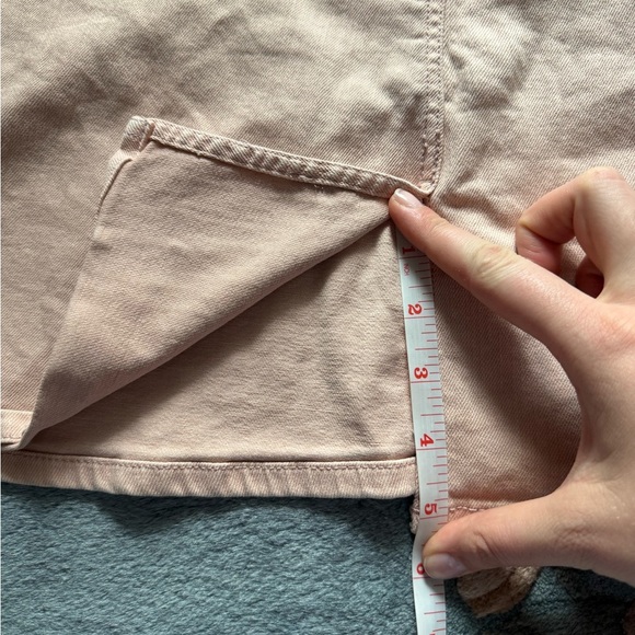 Cato Baby Pink Knee Length Denim Jean Skirt with Pockets - Picture 4 of 4